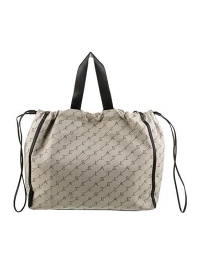 Pre-owned Stella Mccartney Canvas Weekender Bag In Neutral
