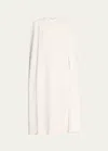 Stella Mccartney Cape Back Midi Dress In 9001 White