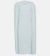 Stella Mccartney Cape Cady Midi Dress In Blue