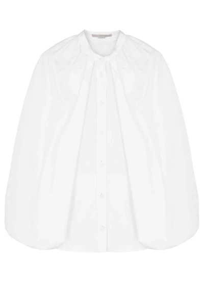 Stella Mccartney Cape-effect Cotton-poplin Shirt In White