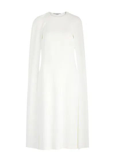 Stella Mccartney Cape Midi Dress In White