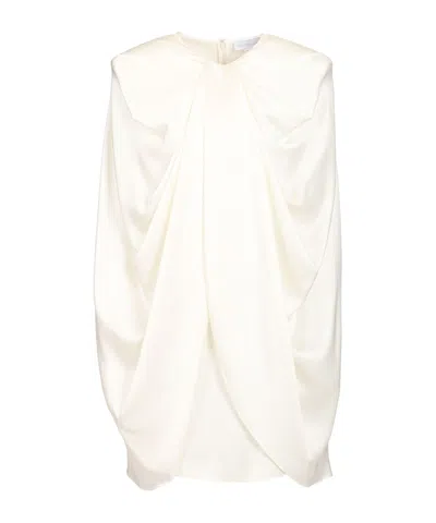 Stella Mccartney Cape Mini Dress In White