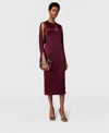 Stella Mccartney Evening Dress With Cut-out Details In Satin In Burgundy