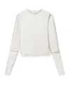 Stella Mccartney Cape-sleeve Cut-out Satin Top In White