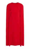 Stella Mccartney + Net Sustain Cape-effect Crepe Midi Dress In Red