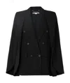 Stella Mccartney Cape-effect Stretch-wool Blazer In Black