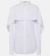 Stella Mccartney Caped Cotton Blouse In White