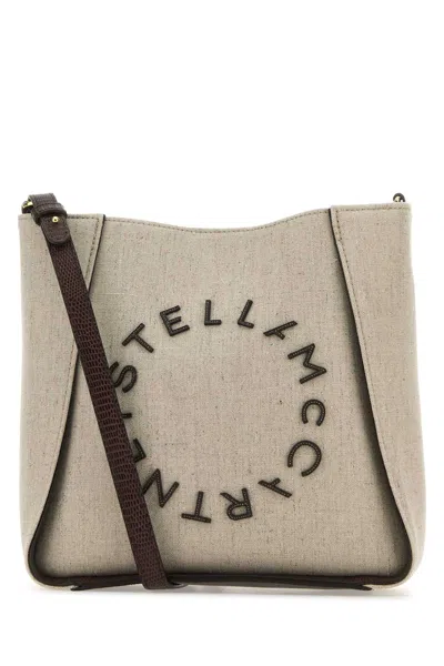 Stella Mccartney Cappuccino Canvas Crossbody Bag In Birch
