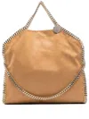 Stella Mccartney Caramel Brown Tote Bag With Chain-link