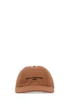 Stella Mccartney Caramel Cotton Blend Baseball Cap In Brown