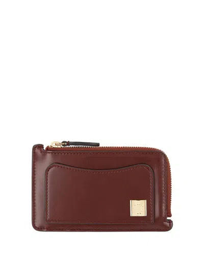 Stella Mccartney Card Case Ryder In Dark Red