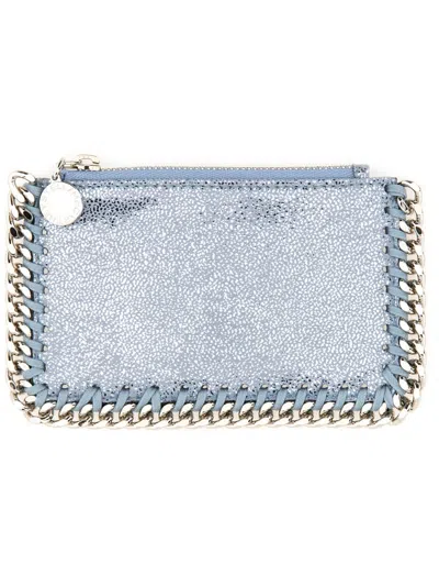 Stella Mccartney Card Holder Falabella In Azure