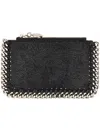 Stella Mccartney Falabella Zip Cardholder In Black