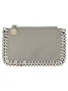Stella Mccartney Falabella Zip Cardholder In Grey