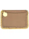 Stella Mccartney Card Holder Falabella In Brown