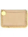 Stella Mccartney Card Holder Falabella In Neutral