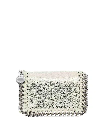 Stella Mccartney Card Holder Falabella In Silver