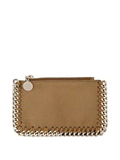 Stella Mccartney Card Holder Falabella In Toffee