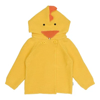 Stella Mccartney Babies' Cardigan Con Cappuccio In Yellow