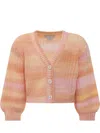 Stella Mccartney Striped Cardigan In Rosa