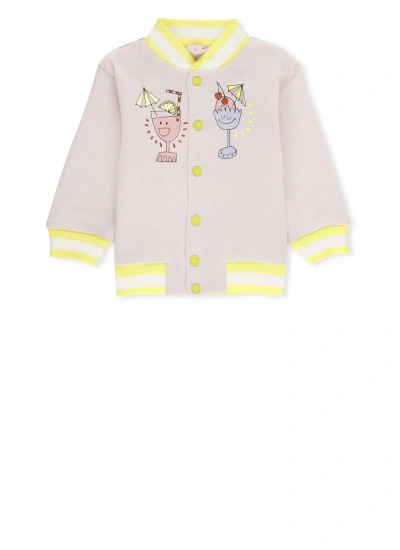 Stella Mccartney Babies' Cardigan With Print In Pink