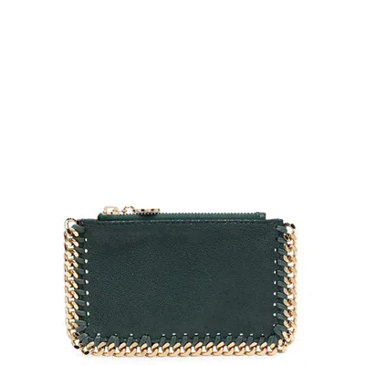 Stella Mccartney Cards Case Falabella Shaggy Deer In Green
