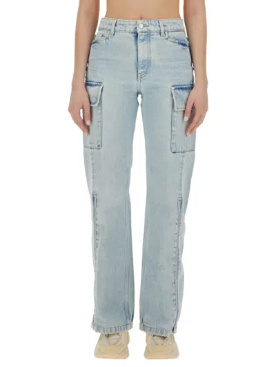 Stella Mccartney Denim Cargo Cargo Pants In Multi