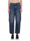 Stella Mccartney Cargo Jeans With Button Closure For Women In Blue