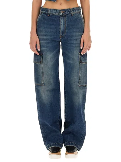 Stella Mccartney Cargo Jeans In Blue