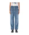 Stella Mccartney Straight-leg Cargo Jeans In Blue