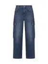 Stella Mccartney Workwear Blue Denim Pants In Dark Blue