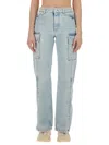 Stella Mccartney Cargo Jeans In Light Vintage Blue