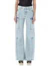 Stella Mccartney Cargo Jeans In Light Vintage Blue