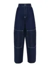 Stella Mccartney Cargo Jeans S-wave In Azul