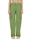 Stella Mccartney Cargo Utility Pants Multiple Pockets In Green