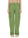 Stella Mccartney Cargo Utility Pants Multiple Pockets In Green