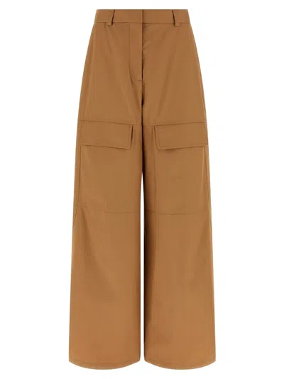 Stella Mccartney Cotton Cargo Cargo Pants In Brown