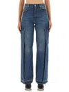 Stella Mccartney Cargo Pants In Blue