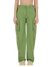 Stella Mccartney Cargo Utility Pants Multiple Pockets In Green