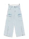 Stella Mccartney Cargo Pocket Zip-detail Trousers In Blue