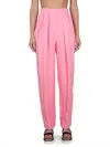 Stella Mccartney Stella Mc Cartney Viscose Linen Trousers In Pink