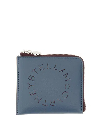 Stella Mccartney Zipped Wallet In Blue