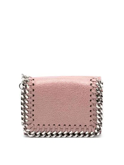 Stella Mccartney Falabella Chain-trim Wallet In Pink