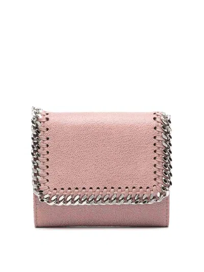 Stella Mccartney Falabella Chain-trim Wallet In Pink