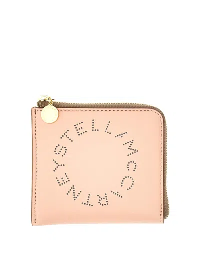 Stella Mccartney Zipped Wallet In Light Pink