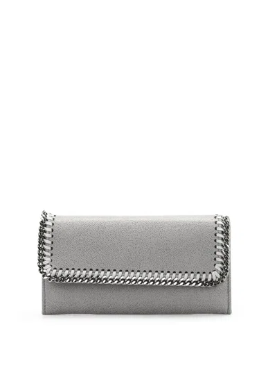 Stella Mccartney Falabella Wallet In Gris
