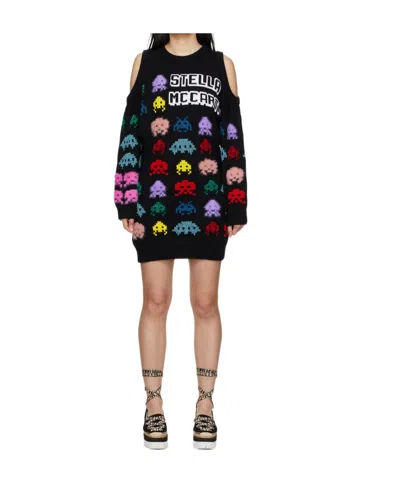 STELLA MCCARTNEY CARTOON PATTERN LONG-SLEEVED KNITTED DRESS