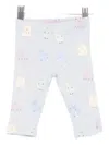 Stella Mccartney Cartoon-print Leggings In Blue