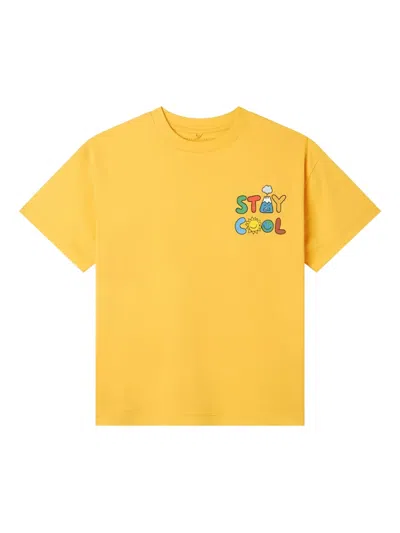 Stella Mccartney Kids' Cartoon-print T-shirt In Yellow