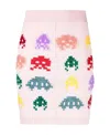 Stella Mccartney 'game On' Wool Blend Knit Skirt In Pink